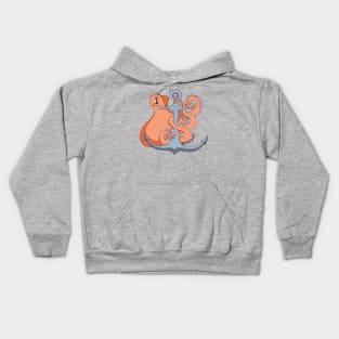 Octopus and an Anchor Kids Hoodie